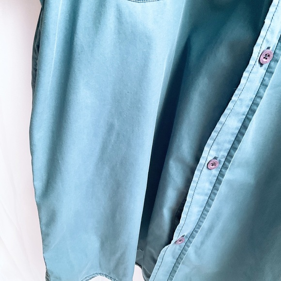 Blue Short Sleeve Utility Collared Pocket Shirt XL - Picture 4 of 9